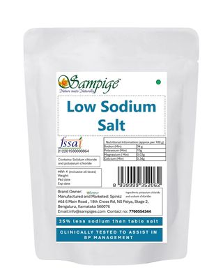 Sampige Balance: Low Sodium Salt for Heart Health|Flavorful Wellness|Low Sodium Salt 900 G- CLINICALLY TESTED TO ASSIST IN BP MANAGEMENT - 900 Gram