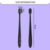 CARECUB Black Flat Head Ultra Soft-Bristles Micro Nano 10,000 Nano Bristle Good Cleaning Effect For Sensitive Teeth Oral Gum Recession,Manual Toothbrush For Adults Pack Of 4 view 3