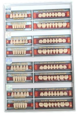 Dental Acrylic Nutry Rock Teeth Kit Set Shade Of Teeth M-S15 A3
