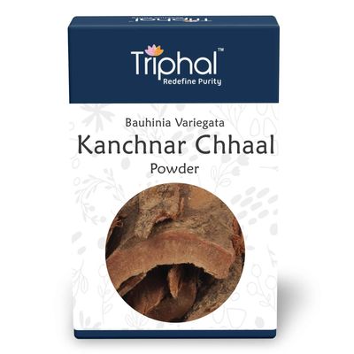TRIPHAL Kanchnar Bark Powder 200g | Kachnaar Chaal Churna | Natural & Preservative Free | Bauhinia Variegata Powder