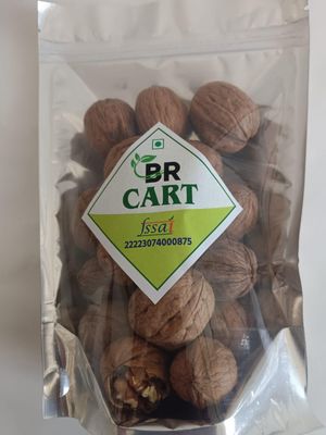 BR CART California Walnuts With Shell | Whole Walnuts Inshell| Sabut Akhrot | Easy To Break Shell Chilean Walnuts | Whole Akhrot | Inshell Walnuts Pack Of 1. (200 gm)