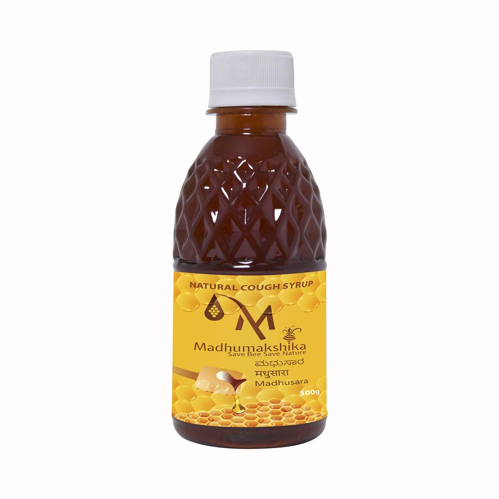 Madhumakshika Madhusara Natural Caugh Syrup 300 ml | Hot Sip Cough throat irritation Relief Products | Sugar Free