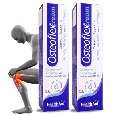 HealthAid Osteoflex Fast Pain Relief Cream - 200Gram | Suitable for Back, Muscle, Joint & Knee Pain | Suitable for Sports & Gym related injuries | Supports Cartilage & Muscular Pain |
