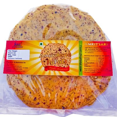 Foods.shopkruz Amritsari Anardana papad papad 400 grams