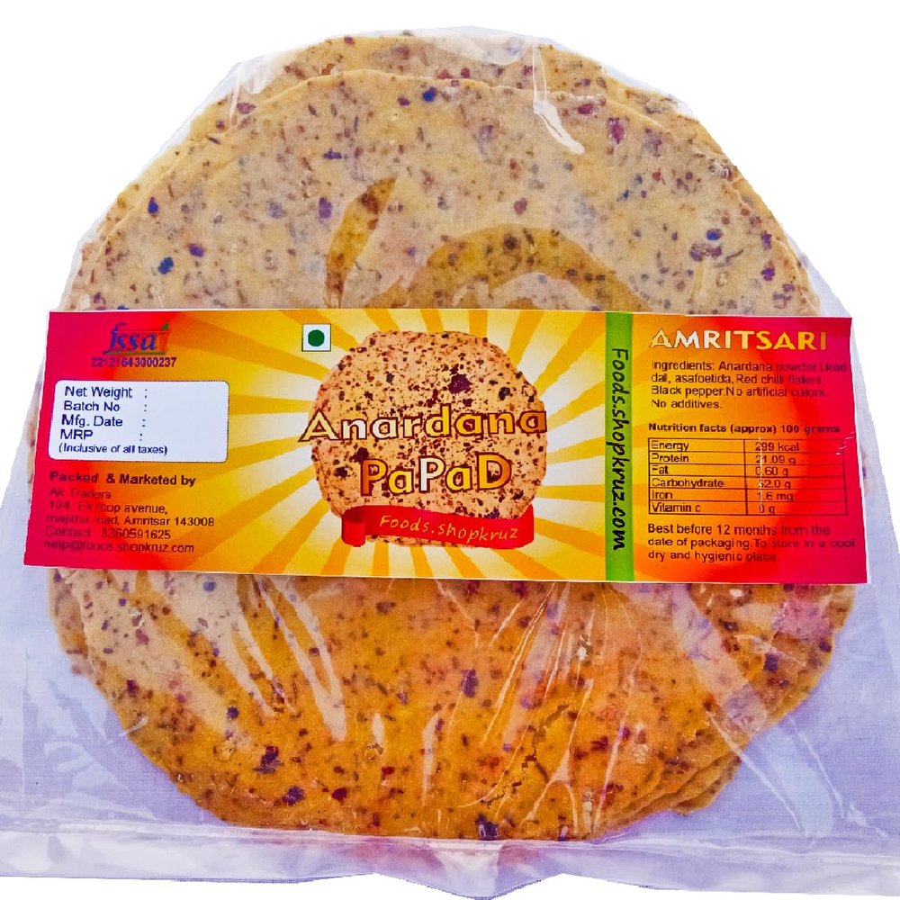 Foods.shopkruz Amritsari Anardana papad papad 400 grams