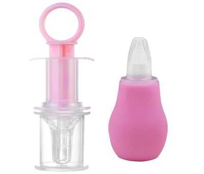 The Cheeky Kidzz Multi-Functional Baby Smart Medicine Needle Dropper with Baby Nose Suction Aspirator Congestion Relief Teether (Design 7001)