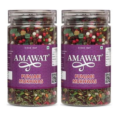 AMAWAT Punjabi Mukhwas (300 gm; Pack of 2) | Colorful Mixed Mouth Freshener | Traditional Mouth Freshener Mukhwas Mix| Tasty Mouthfresheners | After-Meal Snack