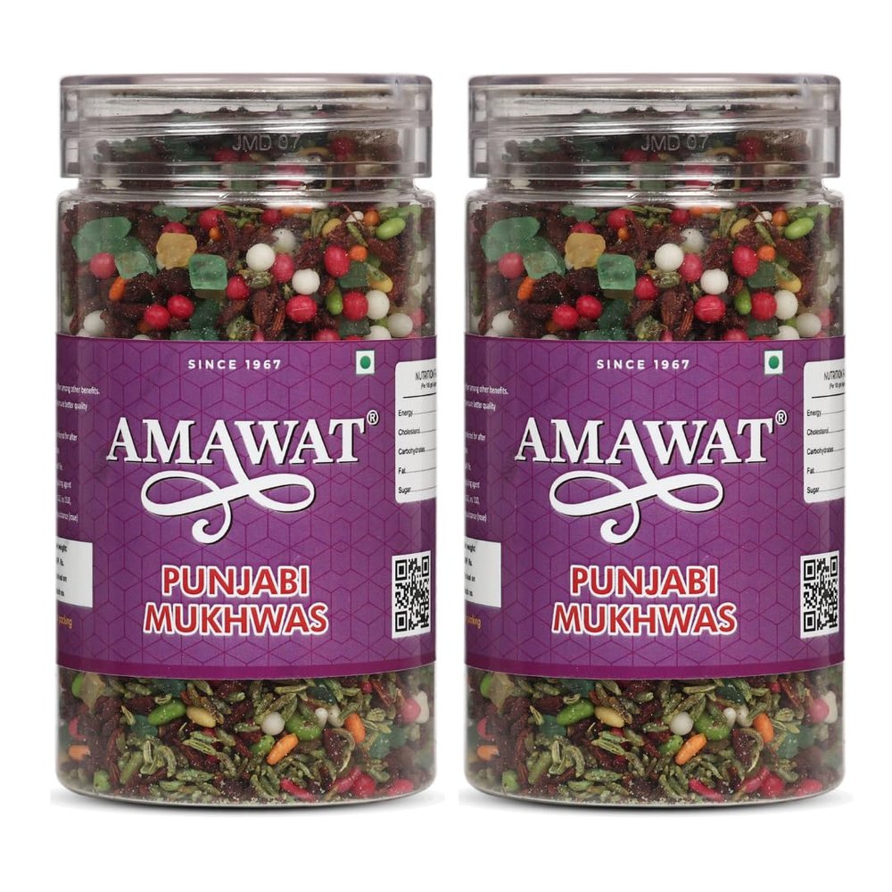 AMAWAT Punjabi Mukhwas (300 gm; Pack of 2) | Colorful Mixed Mouth Freshener | Traditional Mouth Freshener Mukhwas Mix| Tasty Mouthfresheners | After-Meal Snack