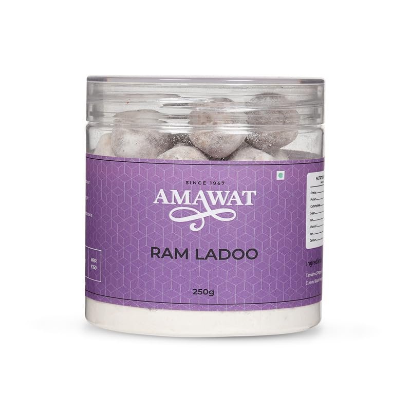 AMAWAT Ram Ladoo 250 gm | TAMARIND FLAVOUR | Ram Ladoo Churan Goli | Sweet & Sour Gatagat Goli | After-Meal Snack
