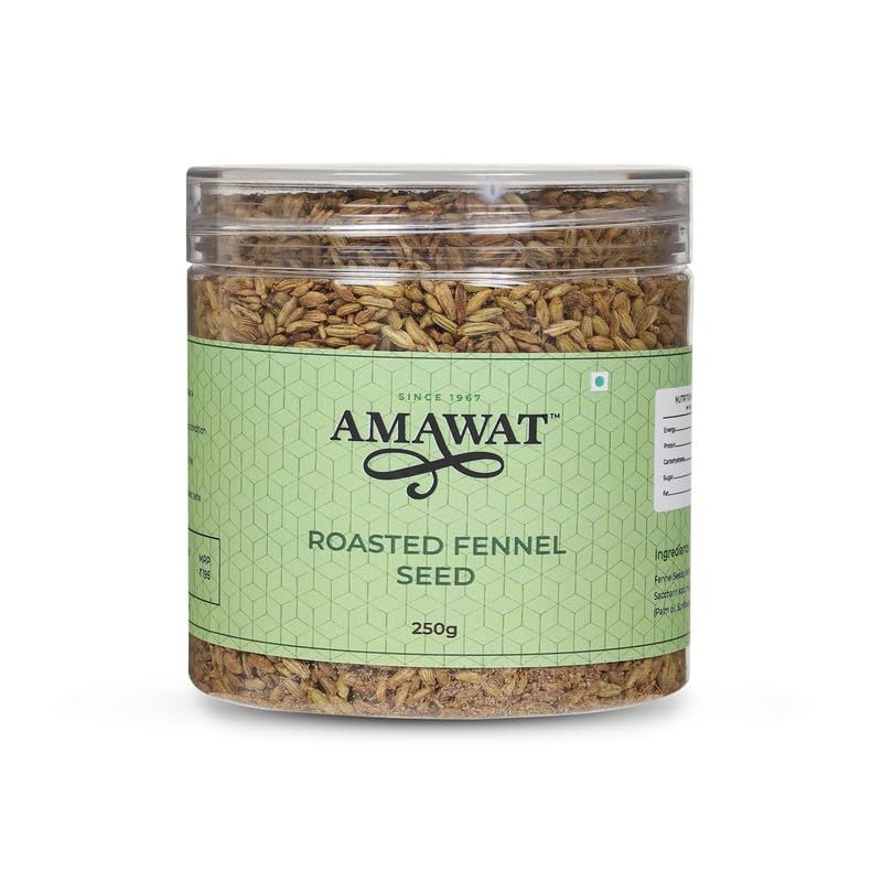 AMAWAT Roasted Fennel Seed 150 gm | Saunf | After Meal Digestive | Mouth Freshener [Jar Pack]