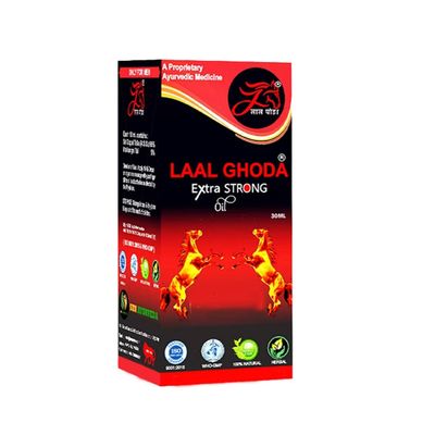 Laal Ghoda Extra Strong Oil for Men/Massage Oil for Muscle Strength and Energy/Natural Herbal Massage Oil/Aurvedic Oil for Men- 30ml