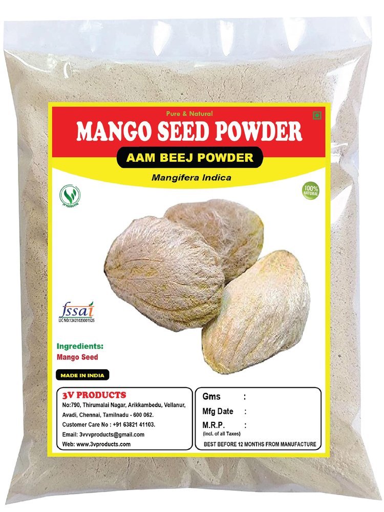 3V PRODUCTS Mango Seed Powder 300g | Aam Beej | Maa Kottai | Aam Guthli (Pack of 3x100g)