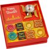 BayNut Diwali Delights: A Festive Hamper including Assorted nuts 100gm,card and diya with colourful diwali box view 1