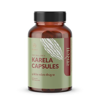 The Balance Ayurveda Karela Capsules Premium Ayurvedic Capsules for a Balanced Metabolism | Ayush approved (60 Caps)
