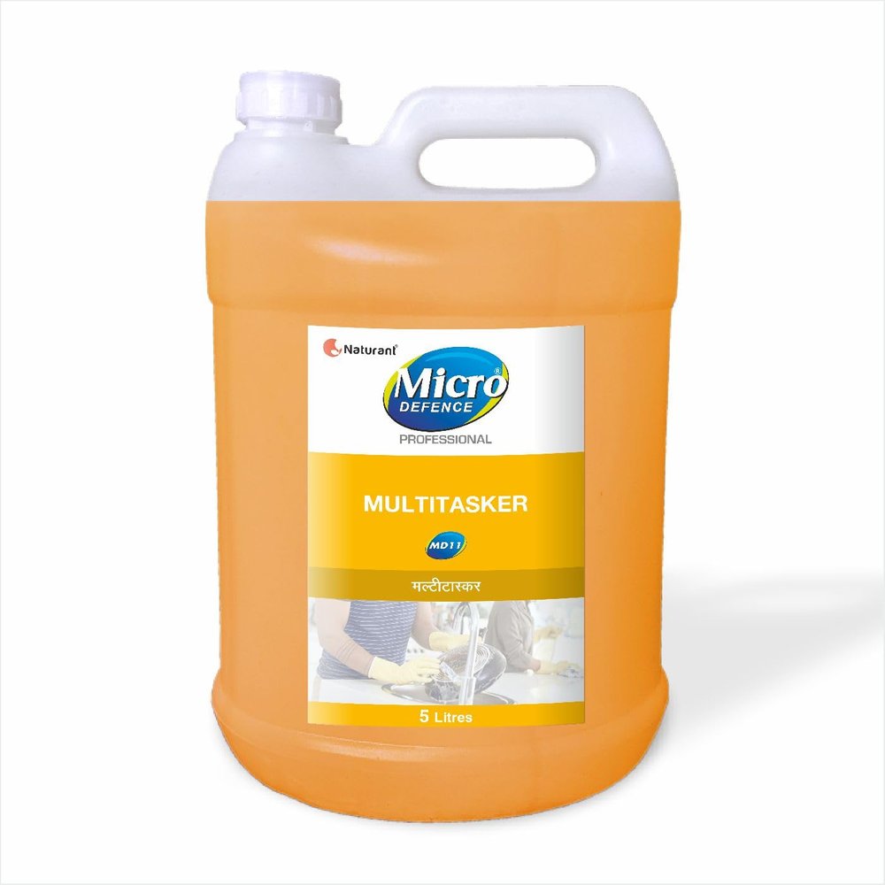 MicroDefence Multitasker 6-in-1 Eco-Friendly Cleaner for Washing HardSurface,Glass,Floor,Car, Dish Cleaning Gel-5 Liter