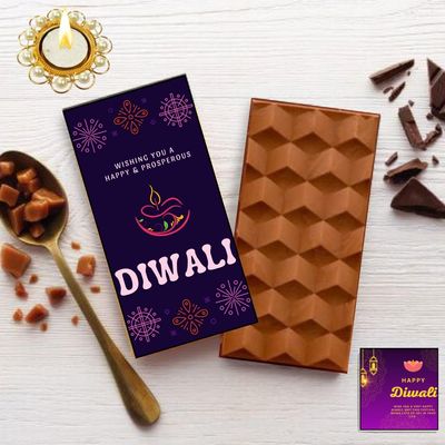 Expelite Diwali Celebration Special Pack Premium Selections Assorted Almond & Cranberry Flavour Chocolate Bar for Friends & Family (100 gm)