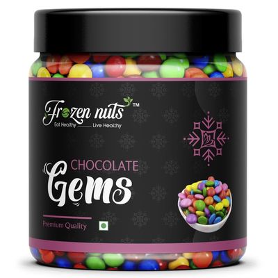 FROZEN NUTS Gems Chocolate | Colorful Chocolate Candy for Cake/Cupcake Decoration (400 Gm)