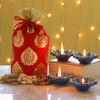 BayNut Diwali Premium Hampers for gifting with diwali card (A8) 200gm mix dryfruits,2 diyas and diwali card view 3
