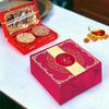 BayNut Diwali Premium Hampers for gifting with diwali card (A6) 100gm dryfruits,goldplated bowl set and diwali card view 1