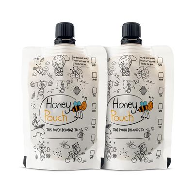 Honey All Day - Raw Honey Pouch Pack of 2 |100% Natural Cold Processed Organic Honey |Sourced from forests of Bengal |Fresh Honey |Immunity Booster |No Added Sugar 100% Certified & Tested (70 gm Each)
