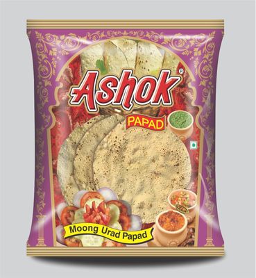 Ashok Moong Special Papad 200g (Handmade, Fresh Moongdal saji Papad,Handmade, Medium)200g (moong papad 200g)