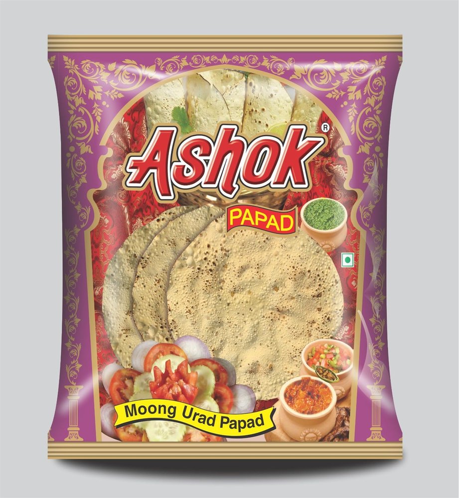 Ashok Moong Special Papad 200g (Handmade, Fresh Moongdal saji Papad,Handmade, Medium)200g (moong papad 200g)