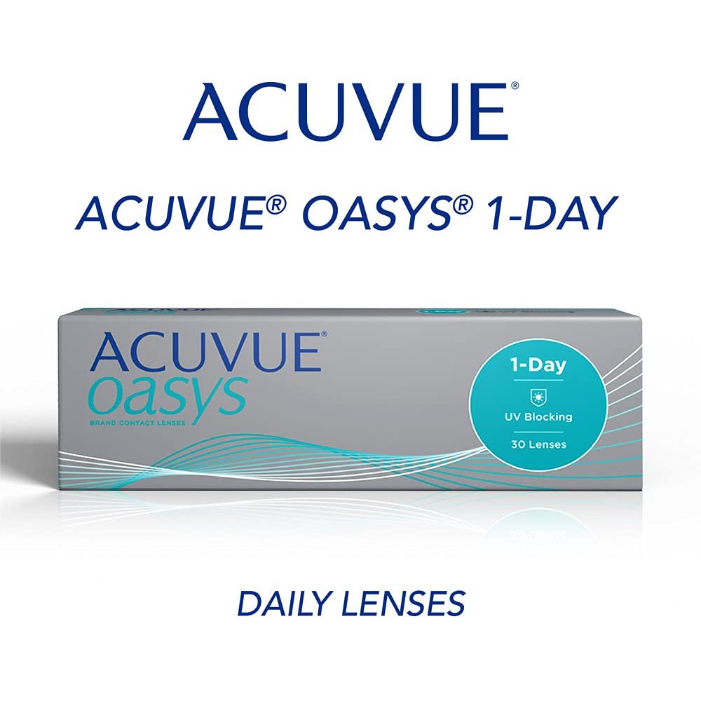 ACUVUE - Oasys 1-Day Daily Disposable Contact Lenses (-2.5, Clear, Pack of 30 lenses) | From Johnson&Johnson