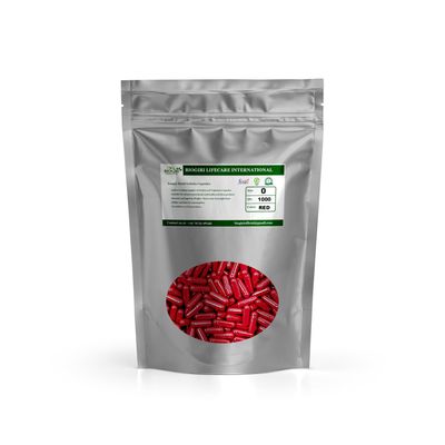 Biogiri Lifecare International - Premium Size 0 Red Red Empty Gelatin Capsule Shell - Gluten Free | Powder Filling (Pack of 1000) | 500mg