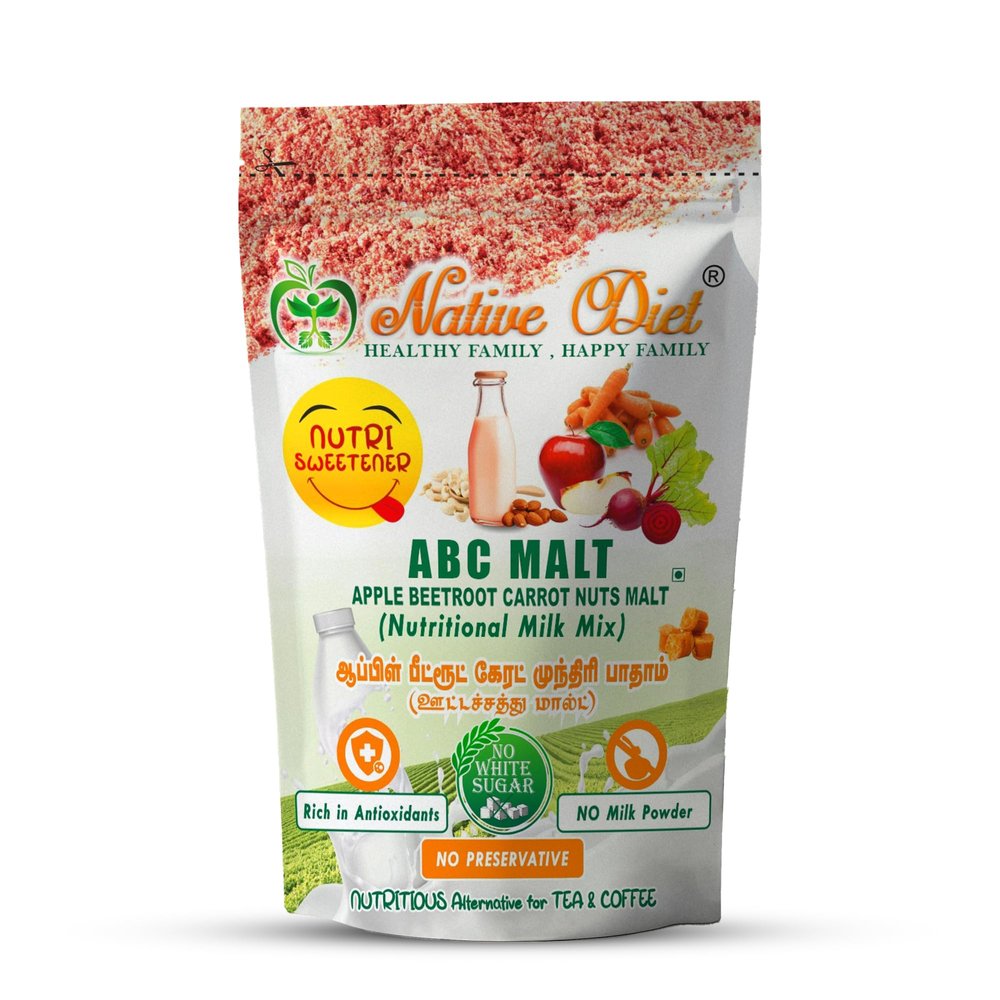 Native Diet ABC Malt|Ultimate Health Drink For Energy & Immunity|Nutritional Milk Mixes|Vegan Friendly|Tasty & Healthy|Stamina & Immunity Boost|All Natural Ingredients|Healthy Drink (250,ABC)