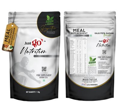 JUST GO NUTRITION Meal Replacement | (IMPORTED INGREDIENTS) (Kaju Pista Badam, 1Kg pack of 1)