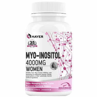 HAYER PCOS Supplements for Women with Myo-Inositol, PCOD Ayurvedic Medicine, D Chiro Inositol & Shatavari (99% Pure PCOS Supplement) helps Recover Irregular Periods for Regular Balance 60 Tablets