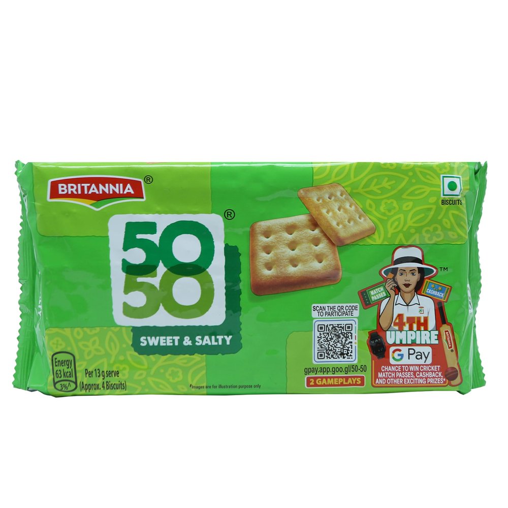 Britannia 50-50 Sweet Salty Biscuit, 188g