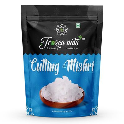 FROZEN NUTS Cutting Mishri | Sweet Sugar Crystals | Mishri Dana | Small Rock Sugar Crystal Jar Pack (400g)