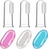 DKB Baby Finger Toothbrush Of Silicon Made Food Grade Quality BPA Free with Storage Case Multi-Color Pack Of-3 view 1
