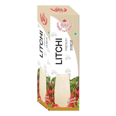 Royal Raj Litchi Syrup | Natural Refreshing Drink to Beat the Summer Heat | Litchi Squash And Beverage | Blend of Natural Immunity Booster and Support Digestion (750ML)