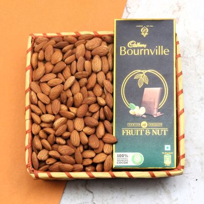 SFU E Com Dry Fruit Hamper Pack with Almonds & BournVille | Ideal for Rakhi, Diwali and Festive Gifting | Premium Dry Fruit Hamper For Corporate Gifts, Family, Friends, New year | 158