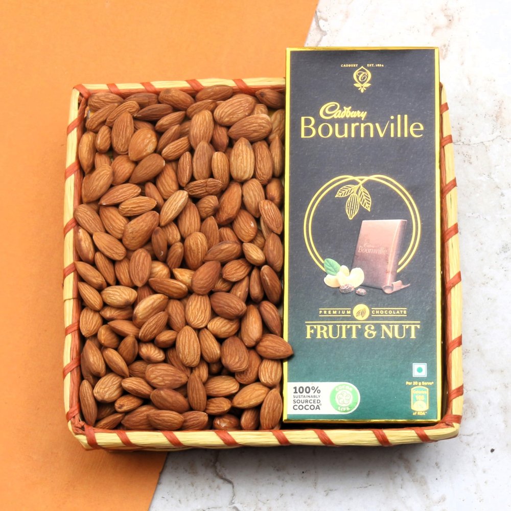 SFU E Com Dry Fruit Hamper Pack with Almonds & BournVille | Ideal for Rakhi, Diwali and Festive Gifting | Premium Dry Fruit Hamper For Corporate Gifts, Family, Friends, New year | 158