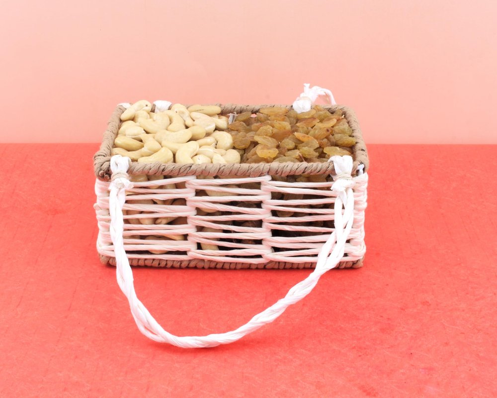 SFU E Com Dry Fruit Gift Hamper With Fulfil Designer Basket to Cashew, Raisin | Ideal for Rakhi, Diwali and Festive Gifting | Dry Fruit Hamper For Corporate Gifts, Family, Friends, New year | 120