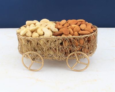 SFU E Com Dry Fruit Gift Hamper With Metal Cycle Pack With Almonds, Cashew | Ideal for Rakhi, Diwali and Festive Gifting | Dry Fruit Hamper For Corporate Gifts, Family, Friends, New year | 012