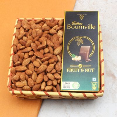 SFU E Com Dry Fruit Hamper Pack with Almonds & BournVille | Ideal for Rakhi, Diwali and Festive Gifting | Premium Dry Fruit Hamper For Corporate Gifts, Family, Friends, New year | 164