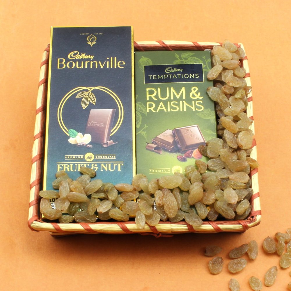 SFU E Com Dry Fruit Hamper Pack with Bournville & Temptation Raisin | Ideal for Rakhi, Diwali and Festive Gifting | Premium Dry Fruit Hamper For Corporate Gifts, Family, Friends, New year | 277