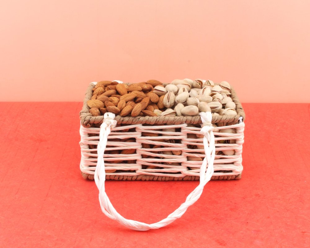 SFU E Com Dry Fruit Gift Hamper With Fulfil Designer Basket to Pistachios, Almond | Ideal for Rakhi, Diwali and Festive Gifting | Dry Fruit Hamper For Corporate Gifts, Family, Friends, New year | 116