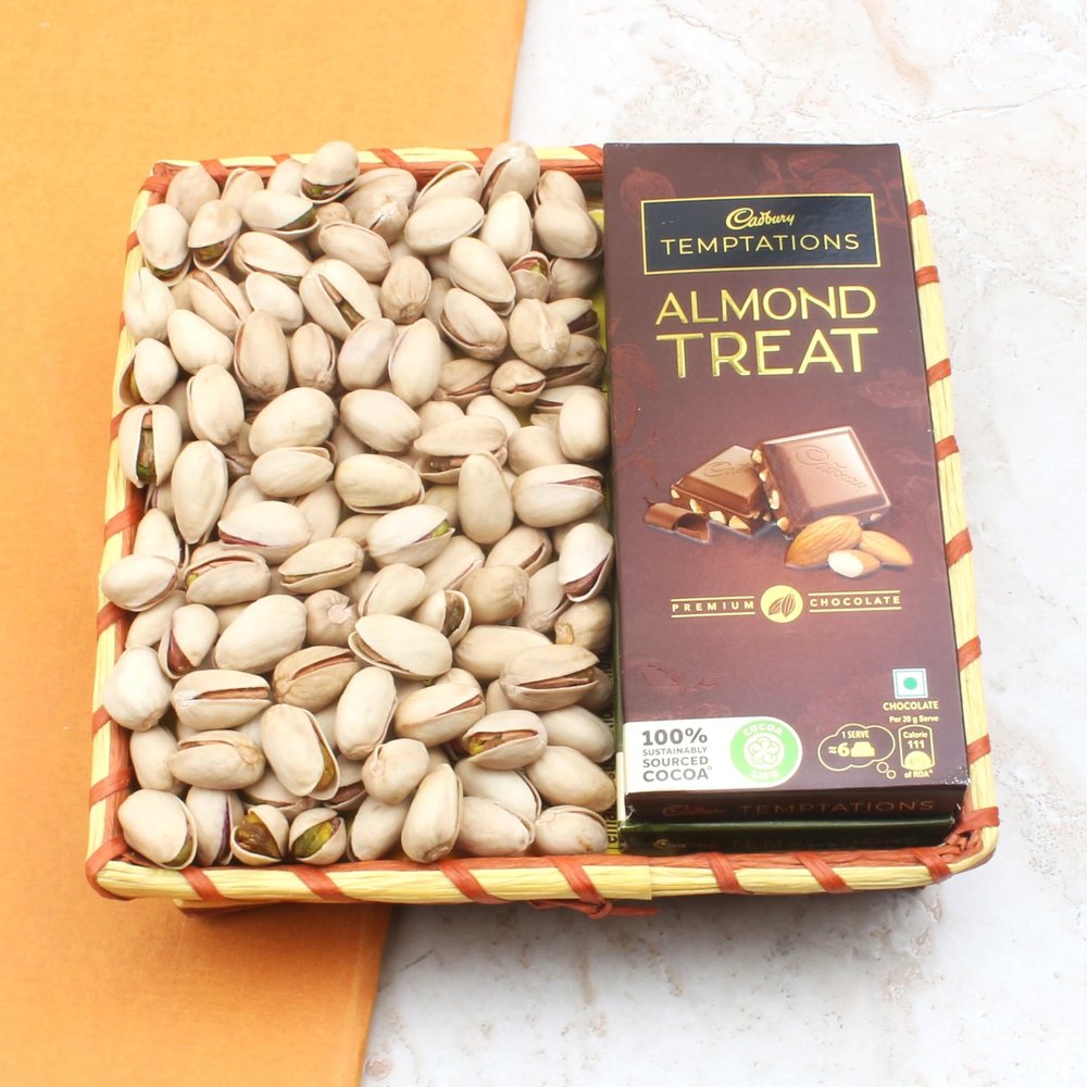 SFU E Com Dry Fruit Hamper Pack with Pistachios & Temptation | Ideal for Rakhi, Diwali and Festive Gifting | Premium Dry Fruit Hamper For Corporate Gifts, Family, Friends, New year | 189