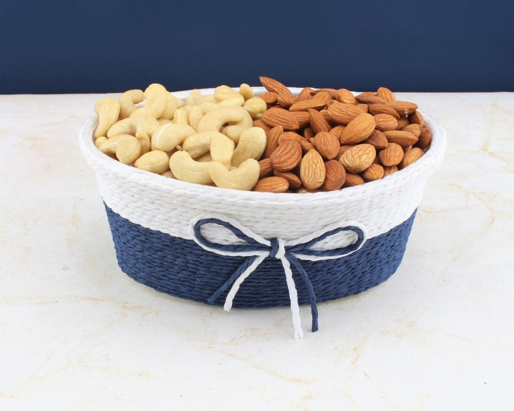 SFU E Com Dry Fruit Gift Hamper With Fulfil Tie Basket to Cashew, Almond | Ideal for Rakhi, Diwali and Festive Gifting | Dry Fruit Hamper For Corporate Gifts, Family, Friends, New year | 035