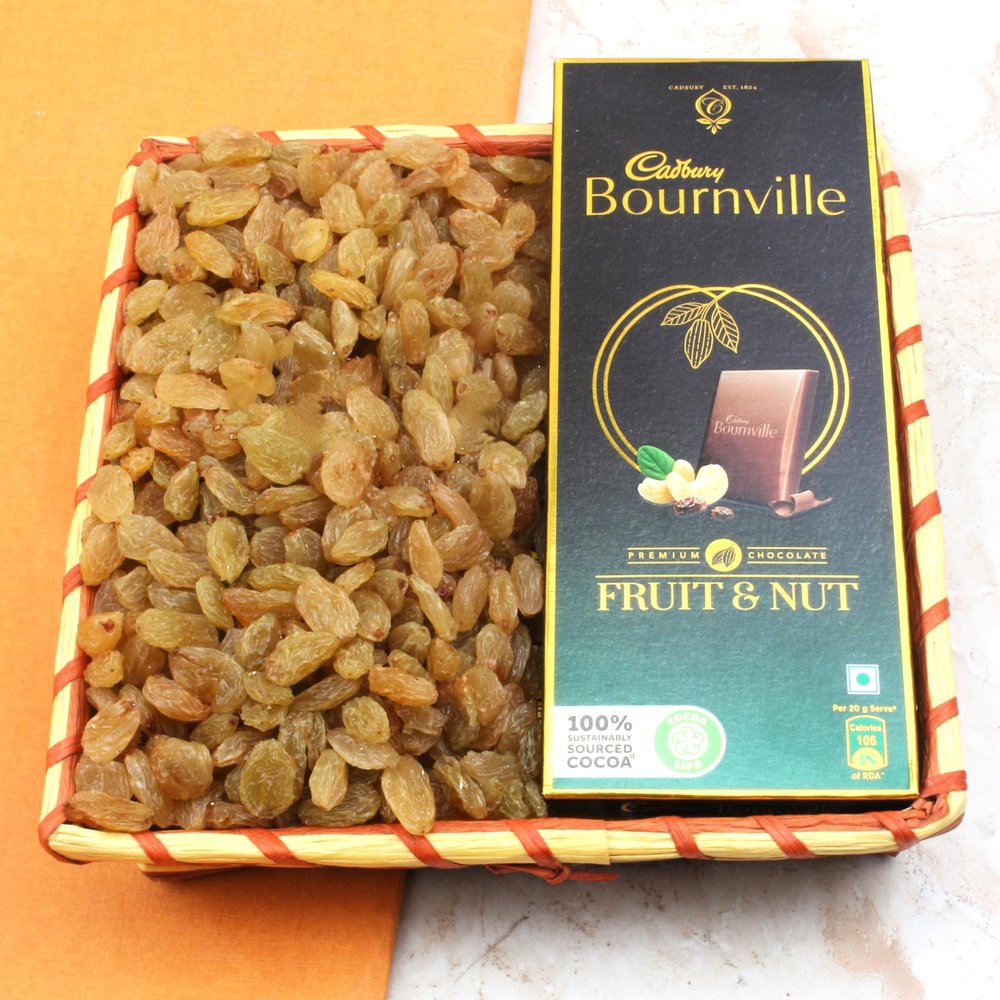 SFU E Com Dry Fruit Hamper Pack with Cashew & Bournville | Ideal for Rakhi, Diwali and Festive Gifting | Premium Dry Fruit Hamper For Corporate Gifts, Family, Friends, New year | 196