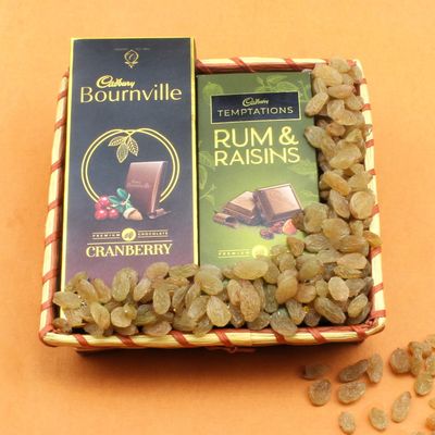 SFU E Com Dry Fruit Hamper Pack with Bournville & Temptation Raisin | Ideal for Rakhi, Diwali and Festive Gifting | Premium Dry Fruit Hamper For Corporate Gifts, Family, Friends, New year | 272