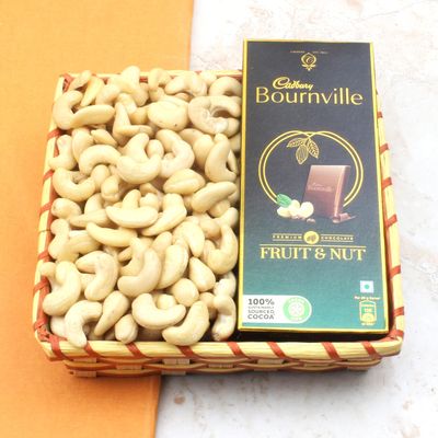 SFU E Com Dry Fruit Hamper Pack with Cashew & Bournville | Ideal for Rakhi, Diwali and Festive Gifting | Premium Dry Fruit Hamper For Corporate Gifts, Family, Friends, New year | 174
