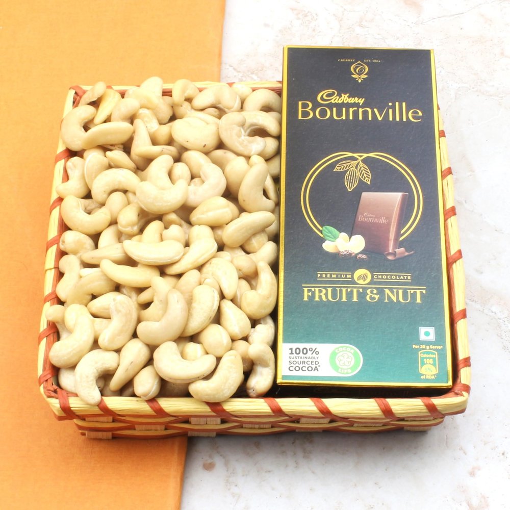 SFU E Com Dry Fruit Hamper Pack with Cashew & Bournville | Ideal for Rakhi, Diwali and Festive Gifting | Premium Dry Fruit Hamper For Corporate Gifts, Family, Friends, New year | 174