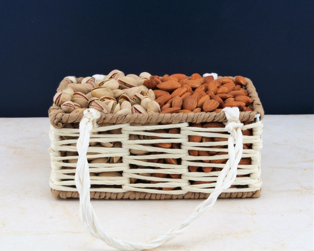 SFU E Com Dry Fruit Gift Hamper With Fulfil Designer Basket to Pistachios, Almond | Ideal for Rakhi, Diwali and Festive Gifting | Dry Fruit Hamper For Corporate Gifts, Family, Friends, New year | 048