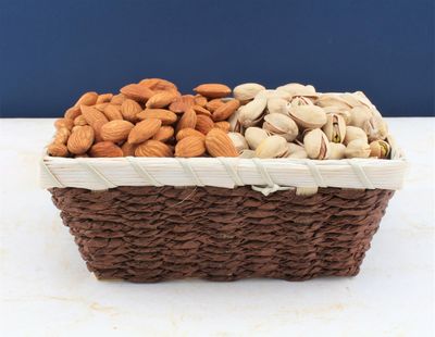 SFU E Com Dry Fruit Gift Hamper With Fulfil Basket Pistachios, Almond | Ideal for Rakhi, Diwali and Festive Gifting | Dry Fruit Hamper For Corporate Gifts, Family, Friends, New year | 020